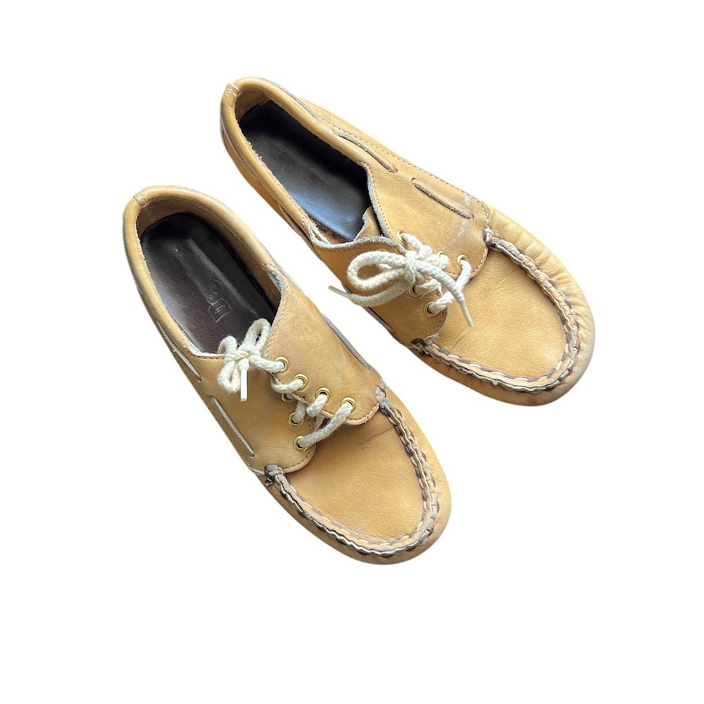 Dexter | Vintage Women's Bowling Shoes Boat Shoe Tan Leather Rockabilly Shoes 7